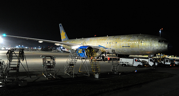 AUA Austrian Airlines Ankunft Boeing 777 OE-LPE_7 Foto PA Austrian Wings Media Crew