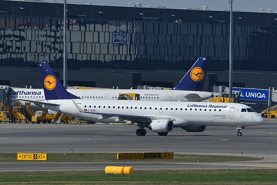 Embraer E195 von Lufthansa Cityline in Wien: Ersetzen diese Jets möglicherweise schon bald die Fokker bei der AUA? Embraer E195 von Lufthansa Cityline in Wien: Ersetzen diese Jets möglicherweise schon bald die Fokker bei der AUA?