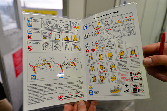 El Al Safety Card 1 Foto PA Austrian Wings Media Crew