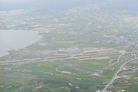 Luftaufnahme des Flughafens