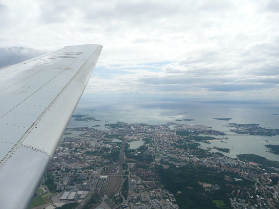 Helsinki von oben, aus der Yak-40.