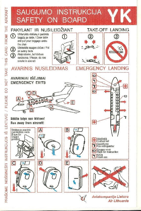 Lietuva hatte die Yak-40 in 1+2 Auslegung im Einsatz, ein Komfortgewinn bei voller Auslastung