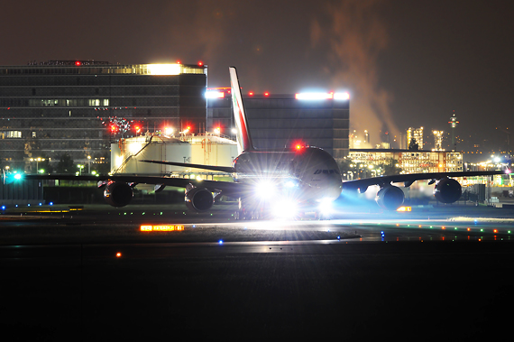 Emirates Airbus A380-800 A6-EES vor dem Start in Wien - Foto: Austrian Wings Media Crew