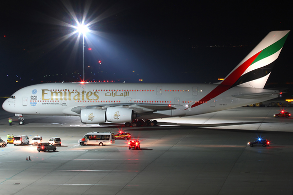 ... startete der A380 wieder mit Ziel Dubai.