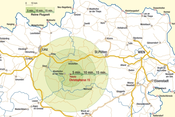 Das Einsatzgebiet von C15.