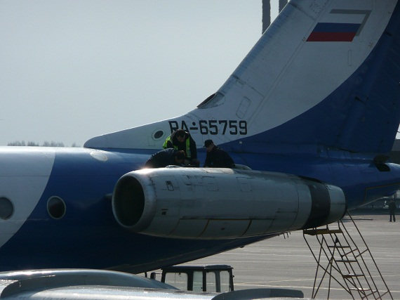 Klein sind die Triebwerke der TU-134 in Relation nicht.