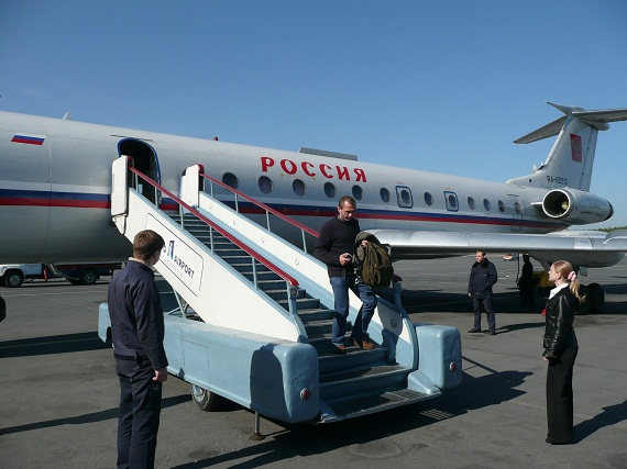 Nach der Aunkunft aus Moskau Vnukovo.