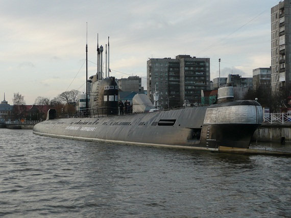 Mittlerweile ein wahrer Marineklassiker, das Museumsboot der Foxtrott Klasse, ausgestellt in Kaliningrad.