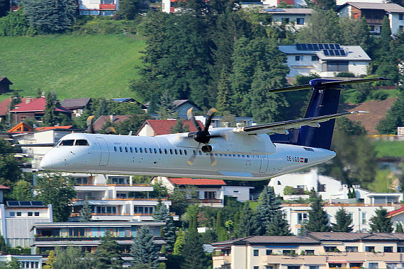 AUA Austrian Airlines Q400 neutral OE-LGO_Innsbruck Foto Christian Schöpf