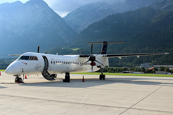 AUA Austrian Airlines Q400 neutral OE-LGO_Innsbruck Foto Christian Schöpf_2