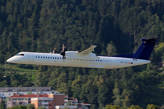 AUA Austrian Airlines Q400 neutral OE-LGO_Innsbruck Foto Christian Schöpf_4