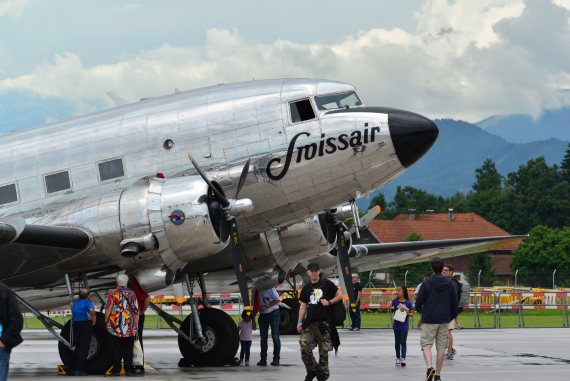 Closeup Swissair DC-3 Foto PA Austrian Wings Media Crew Closeup Swissair DC-3 Foto PA Austrian Wings Media Crew