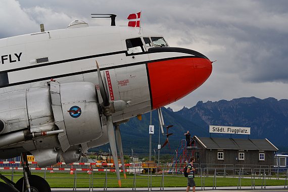 Diese DC-3 war aus Dänemark angereist. Diese DC-3 war aus Dänemark angereist.