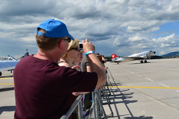 Swissair DC-3 rollt Foto PA Austrian Wings Media Crew