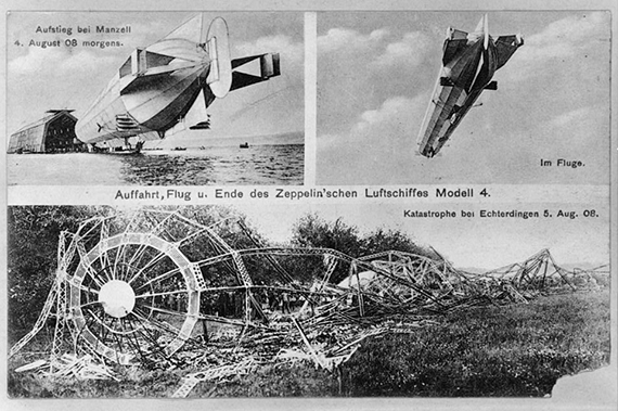 Der Absturz von LZ-4 brachte dem Grafen viel Unterstützung und verhalf dem Zeppelin ironischer Weise schließlich zum Durchbruch