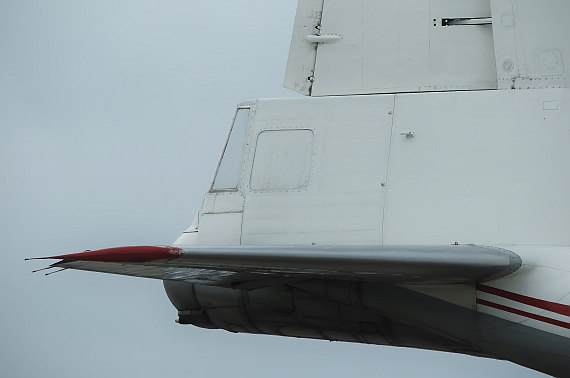 Dieser Heckstand kann mit einer 23mm Maschinenkanone ausgestattet werden und ist Zeugnis dafür, dass die AN-12 ursprünglich als Transporter für die sowjetischen Streitkräfte konstruiert wurde - Foto: Matthias Laposa