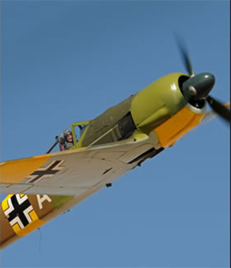 Die FW-190A5 der Flying Heritage Collection nach ihrer Restaurierung im Flug (Foto: Flying Heritage Collection)