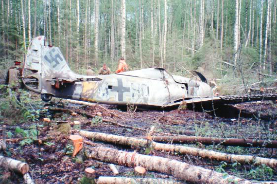 Die FW-190 kurz nach ihrer Auffindung