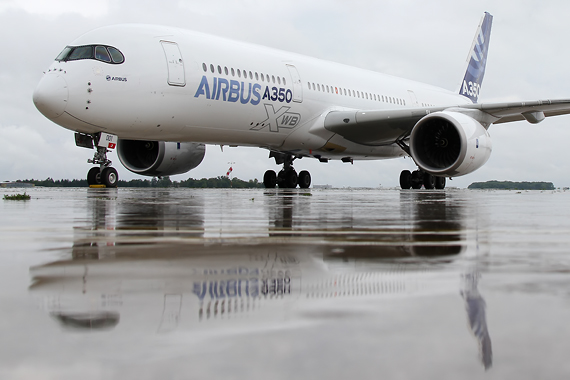 Airbus A350-900 in Linz