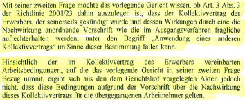Auszug aus dem Urteil des EuGh Auszug aus dem Urteil des EuGh