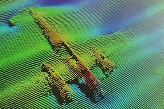 Ein Sonar-Image der Do-17Z (Foto: Port of London Authority) Ein Sonar-Image der Do-17Z (Foto: Port of London Authority)