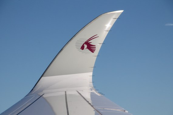 Airbus A350 Auslieferung Qatar Airways Blick auf Tragfläche Winglet Symbolbild Sujetbild_2 Foto Aig