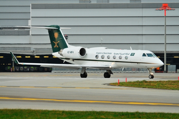 Der Saudische Minister für Finanzen & Wirtschaft verliess Zürich mit der Gulfstream G-IV, HZ-MF4