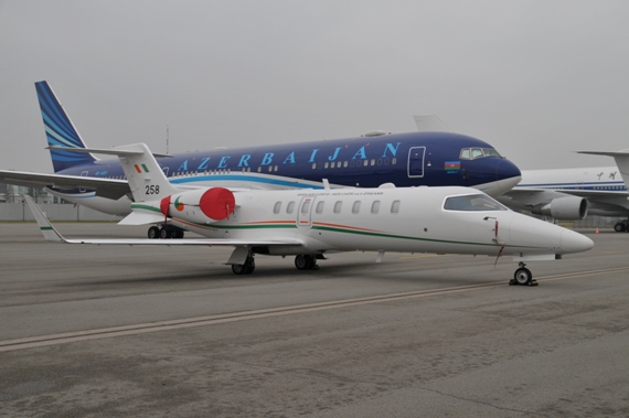 Das Irish Air Corps kam mit einem Bombardier Learjet LJ-60, #258 in die Schweiz