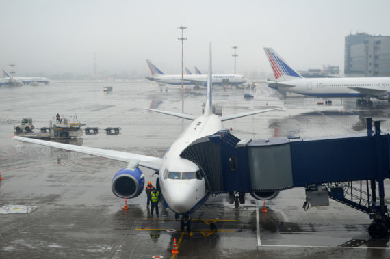 Der Linienflug nach Wien ist beinahe abflugbereit.