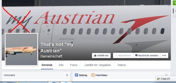 Screenshot von der Seite der FB-Gruppe That's not "myAustrian"