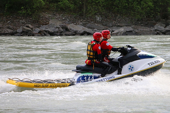 Einsatzübung Inndamm 2015 Wasserrettung Innsbruck Foto Christian Schöpf