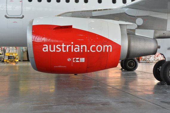 Symbolbild Sujetbild Triebwerk AUA Austrian Airlines MyAustrian Foto Huber Austrian Wings Crew