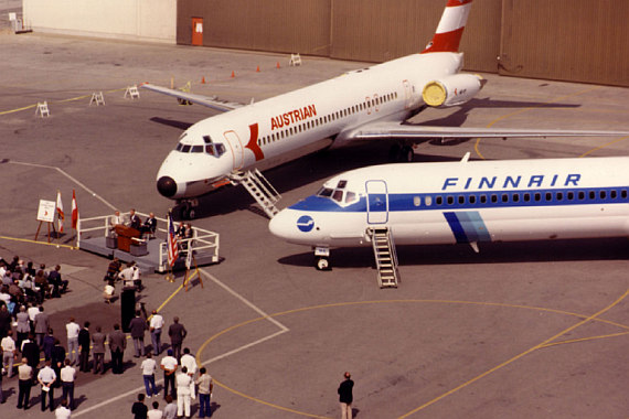 AUA und Finnair waren Launching-Customer für die kürzeste aller MD-80-Versionen, die MD-87. AUA und Finnair waren Launching-Customer für die kürzeste aller MD-80-Versionen, die MD-87.