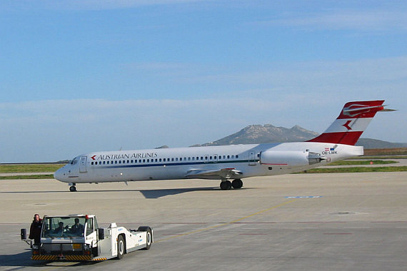 AUA Austrian Airlines MD-87 OE-LMK foto AUA