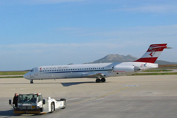 AUA Austrian Airlines MD-87 OE-LMK foto AUA AUA Austrian Airlines MD-87 OE-LMK foto AUA