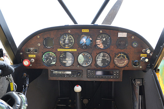 Flugplatzfest Stockerau 2015 28062015 Foto Huber Austrian Wings Media Crew Cockpit OE-CUB Piper Cub AAM