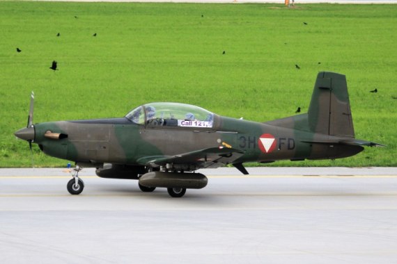 LOWI 11.06.15 Bundesheer Pilatus PC7 3H-FD Bilderbergertreffen 2015 Foto Christian Schöpf