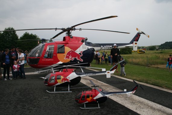 Stützpunktfest 10 Jahre Christophorus 16 27062015 Oberwart Lukas Egger Flying Bulls BO-105 original und Modelle