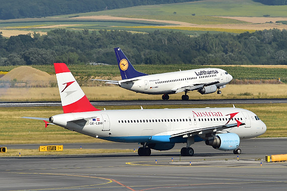 Lufthansa AUA Austrian Airlines Symbolbild Sujetbild Foto Huber Austrian Wings Media Crew