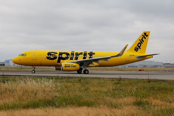 Der in Fort Lauderdale (USA) beheimatete Low-Cost Carrier Spirit betreibt eine reine Airbus-Flotte, bestehend aus den Typen A319/320 und A321. Neuster Zugang ist die A320-232 (WL) N643NK vor ihrem Ablieferungsflug nach Tampa, Florida und einem Tankstopp i