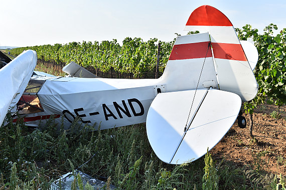 Starfighter Absturz Crash Weiden am See Piper PA-18 Super Cub OE-AND Huber Austrian Wings Media Crew