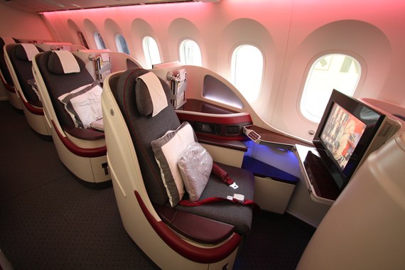 Business Class im Dreamliner von Qatar Business Class im Dreamliner von Qatar