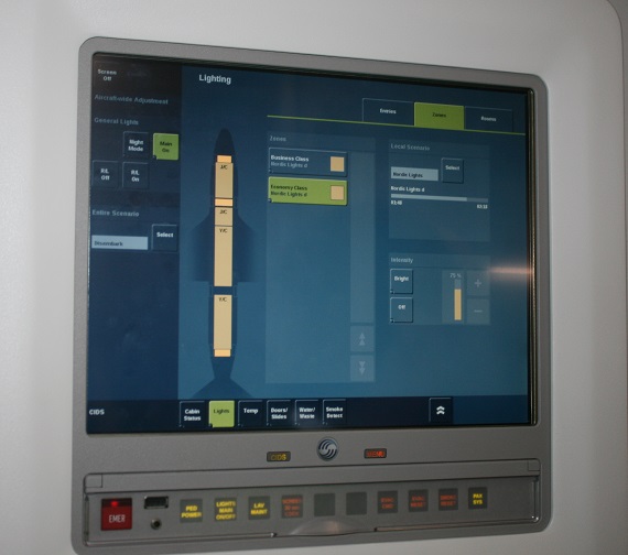 Airbus A350 Cabin Control Panel