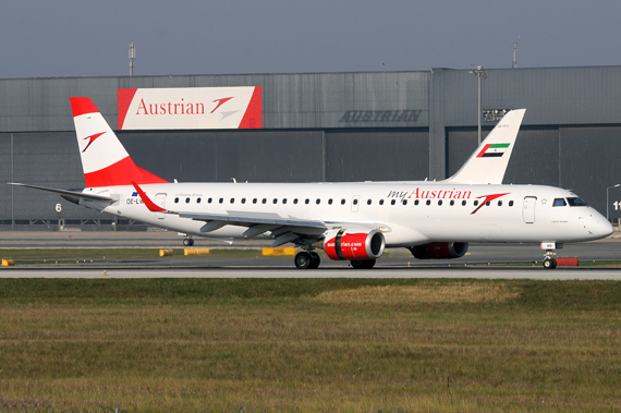 myAustrian Austrian Airlines Embraer 195 OE-LWD Foto Austrian Wings Media Crew