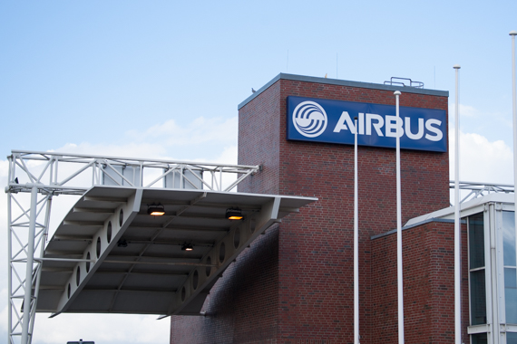 Eingang Airbus-Werk in Finkenwerder