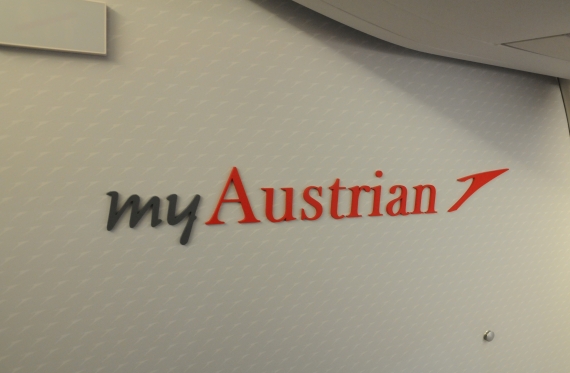 myAustrian Kabinenwand Foto Austrian Wings Media Crew