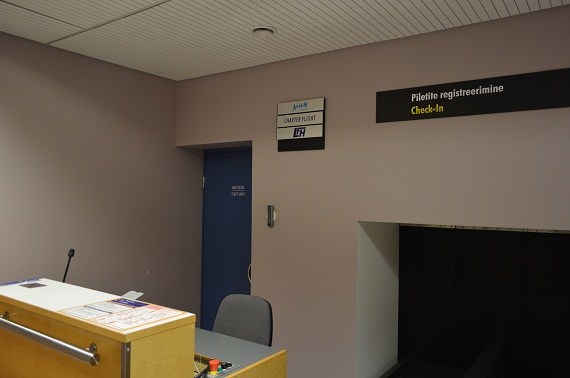 Der Check- In Bereich in Kuressaare. Der Check- In Bereich in Kuressaare.
