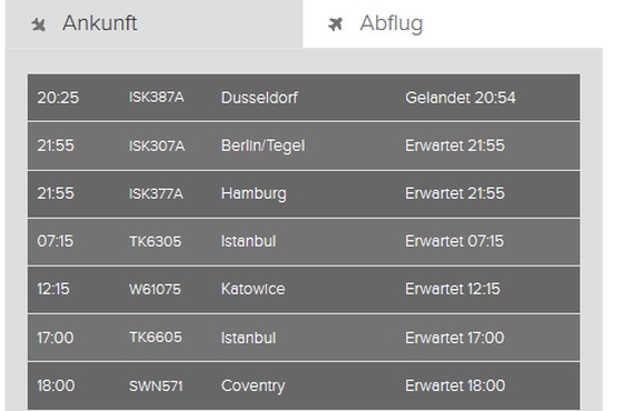 Screenshot der Homepage des Flughafens Maastricht von heute Abend 21:44 Uhr Screenshot der Homepage des Flughafens Maastricht von heute Abend 21:44 Uhr