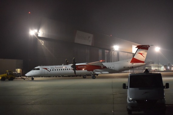 Ankunft OE-LGK Dash 8 Q400 Wien - Foto: Huber / Austrian Wings Media Crew