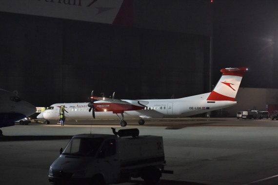 Ankunft OE-LGK Dash 8 Q400 Wien - Foto: Huber / Austrian Wings Media Crew Ankunft OE-LGK Dash 8 Q400 Wien - Foto: Huber / Austrian Wings Media Crew
